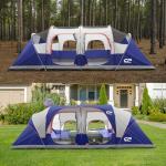 Spacious 12-Person Waterproof Camping Tent with Rainfly