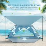 Portable UV Protection Beach Tent for 4-5 People