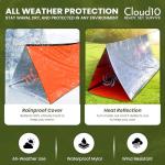 CloudTen Survival Tent for Two with Paracord Bracelets