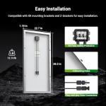 100W 12V Monocrystalline Solar Panel for Off-Grid