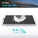 200W Lightweight Bendable Monocrystalline Solar Panel