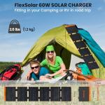 60W Portable Foldable Solar Panel Charger