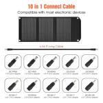 30W Foldable Solar Panel Charger Kit with USB