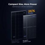 200W Bifacial Solar Panel for RVs and Boats