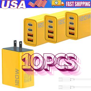 120W 4-Port USB C Fast Wall Charger