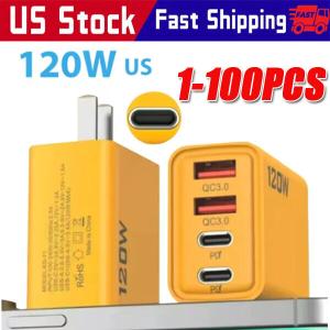 120W 4-Port USB C Fast Wall Charger