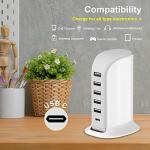 40W Multi-Device Charging Station with 5 USB Ports