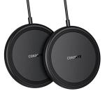 COKOEYE 15W Fast Wireless Charger Pad 2-Pack