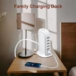 40W Multi-Device Charging Station with 5 USB Ports