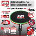 30W Fast Wireless Charger Pad for Phones
