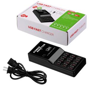 12-Port USB Charging Station for Phones and Tablets