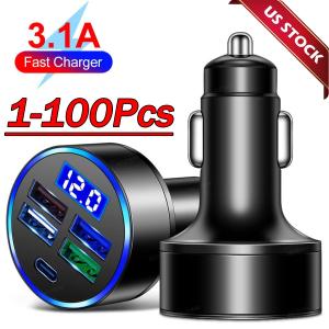Super Fast 4 USB Port Car Charger Adapter