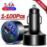 Super Fast 4 USB Port Car Charger Adapter