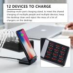 12-Port USB Charging Station Hub for Devices