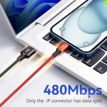 4-in-1 Braided Multi Charging Cable - 2 Pack