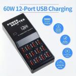 12-Port USB Charging Station for Phones and Devices