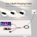 IDISON 3-in-1 Braided Charging Cable (2-Pack)