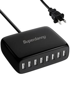 SUPERDANNY 8-Port USB Charging Station for Devices