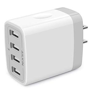 AILKIN 4-Port USB Wall Charger Cube Plug