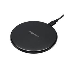 Amazon Basics Qi Wireless Charging Pad, 15W, Black