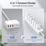 100W GaN 6-Port USB C Charger Block
