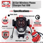 10W Fast Wireless Car Phone Charger Mount