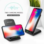 Fast Qi Wireless Charger Stand for Galaxy & iPhone