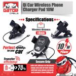 10W Fast Wireless Car Phone Charger Mount
