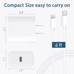 Fast 20W MFi iPhone Charger with 6Ft Cable