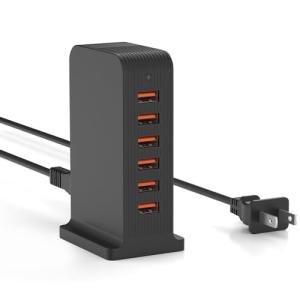 VPSUN 6-Port USB Charging Station 50W