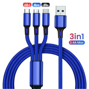 3-in-1 Fast USB Universal Phone Charger Cable