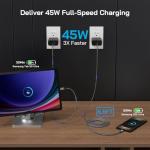 45W Fast USB-C Charger 2 Pack with Cables