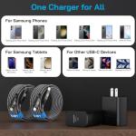 45W Fast USB-C Charger 2 Pack with Cables