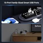 50W 10-Port USB Charging Station Hub