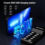 50W 10-Port USB Charging Station Hub