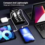 50W 10-Port USB Charging Station Hub