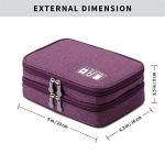 Lanola Portable Double Layer Cable Organizer Bag