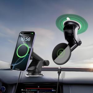 30W Magnetic Wireless Car Charger for iPhone 16-13
