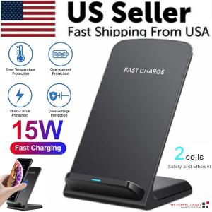 Qi Wireless Fast Charger Stand for iPhone and Samsung