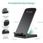 Qi Wireless Fast Charger Stand for iPhone and Samsung