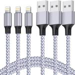 iPhone Lightning Cable 3-Pack, 6FT Nylon Braided