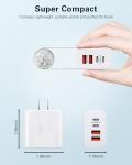 40W 4-Port USB C Charger Block 2-Pack