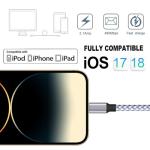 iPhone Lightning Cable 3-Pack, 6FT Nylon Braided