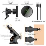 30W Magnetic Wireless Car Charger for iPhone 16-13