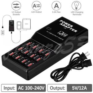 12-Port USB Charging Station for Devices