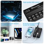 12 Port USB Charging Station Hub for Phones