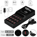 12-Port USB Charging Station for All Devices