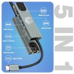 5-in-1 USB C Hub and HDMI Docking Station