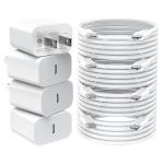 iPhone Fast Charger 20W PD USB C - 4 Pack