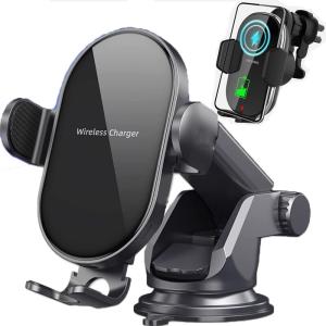 2-in-1 Fast Wireless Car Charger & Phone Holder